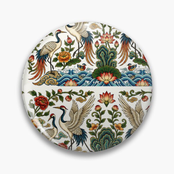 Item preview, Graceful Crane Nail Art Design | Korean Traditional Bird Nails designed and sold by K-Tradition.