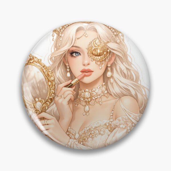 Item preview, One-Eyed Empress Applies Lipstick Holding Mirror designed and sold by StoicBean.