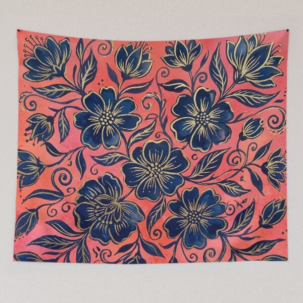 Item preview, Navy Floral  designed and sold by GraphicsClub.