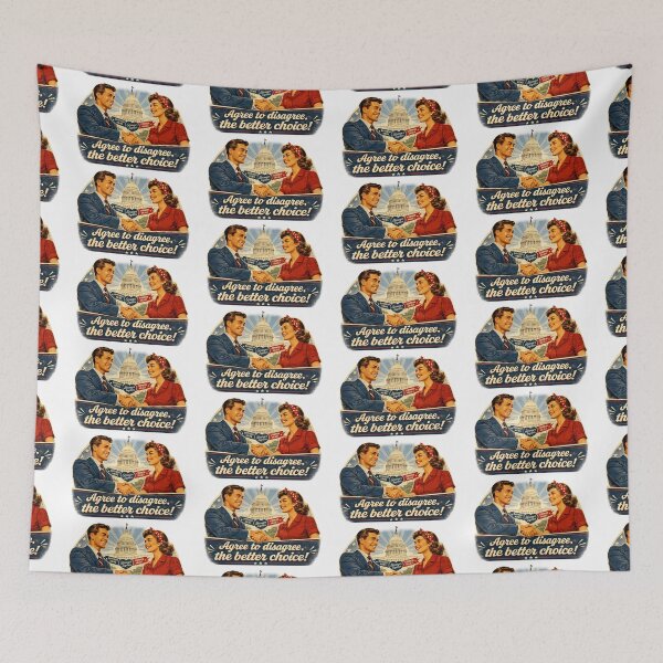 Item preview, Agree to Disagree, the Better Choice! Retro Americana Unity Poster designed and sold by Hookesmode.