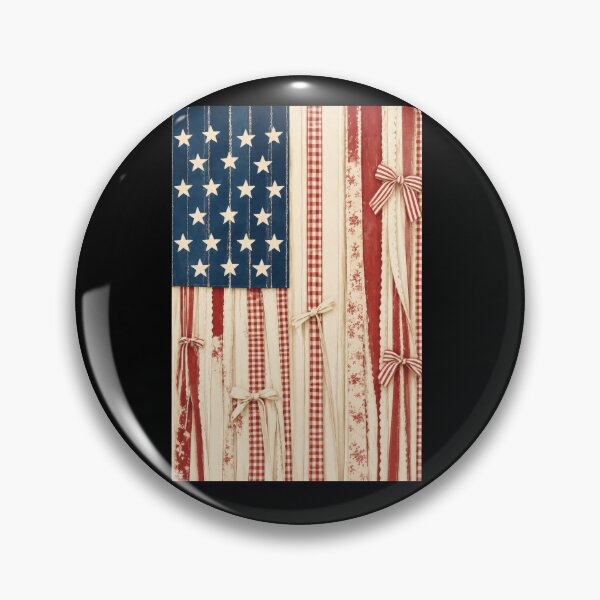 Item preview, Rustic Patriotic Farmhouse American Flag Ribbon Wall Art designed and sold by justinhmorton.