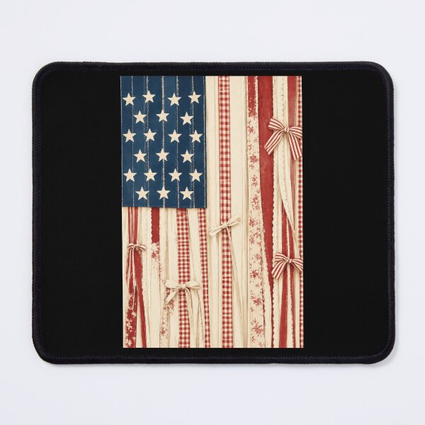 Item preview, Rustic Patriotic Farmhouse American Flag Ribbon Wall Art designed and sold by justinhmorton.