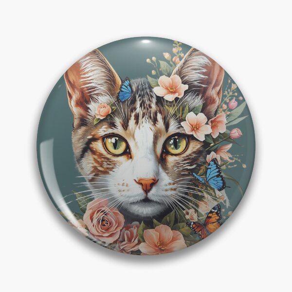 Item preview, Flower cat of all colors designed and sold by Art70shop.