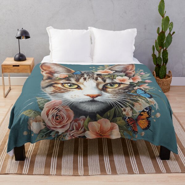 Item preview, Flower cat of all colors designed and sold by Art70shop.