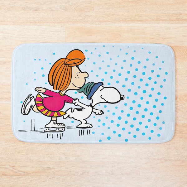 Item preview, Peppermint Patty and Snoopy Ice Skating Winter Snow Retro designed and sold by Schulz Lightprint Studio.