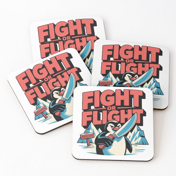 Item preview, Funny Fight or Flight Penguin Meme – Badass Angry Animal Graphic designed and sold by MerchlyMike.