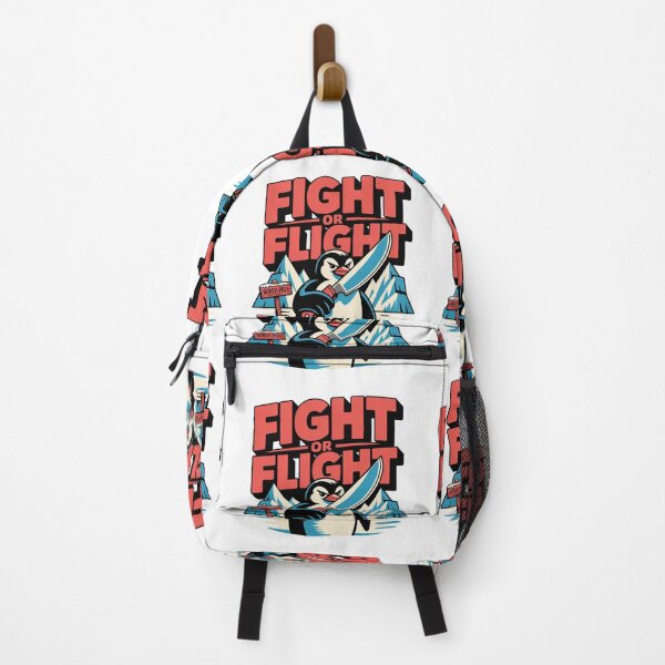 Item preview, Funny Fight or Flight Penguin Meme – Badass Angry Animal Graphic designed and sold by MerchlyMike.