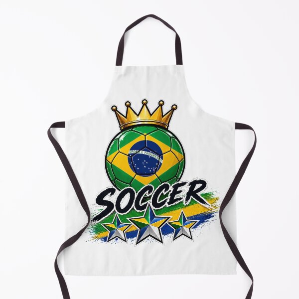 Item preview, Vintage Brasil flag Crowned Soccer Ball designed and sold by QuiteOrbit.