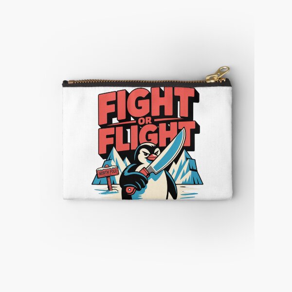 Item preview, Funny Fight or Flight Penguin Meme – Badass Angry Animal Graphic designed and sold by MerchlyMike.