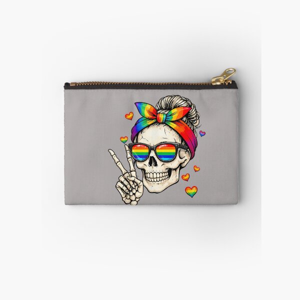 Item preview, Messy Bun Skull Rainbow Flag LGBT Gay Pride Women Girls Kids designed and sold by mjohnson9.