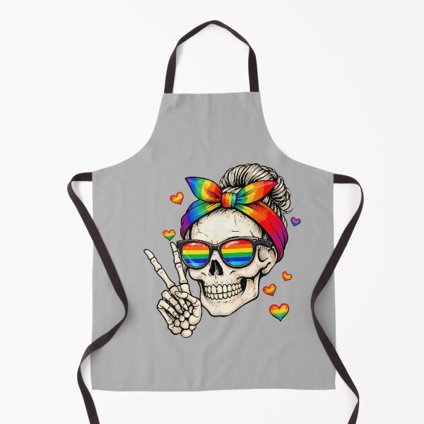 Item preview, Messy Bun Skull Rainbow Flag LGBT Gay Pride Women Girls Kids designed and sold by mjohnson9.