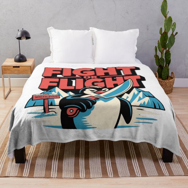 Item preview, Funny Fight or Flight Penguin Meme – Badass Angry Animal Graphic designed and sold by MerchlyMike.