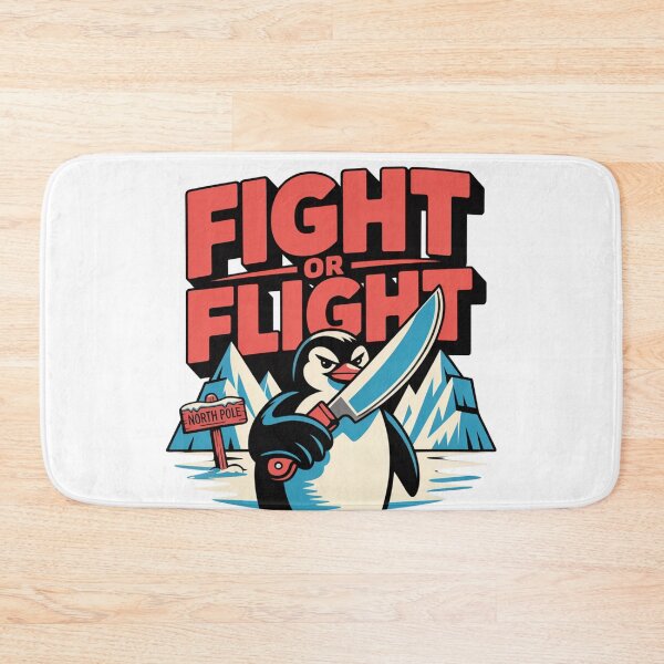 Item preview, Funny Fight or Flight Penguin Meme – Badass Angry Animal Graphic designed and sold by MerchlyMike.