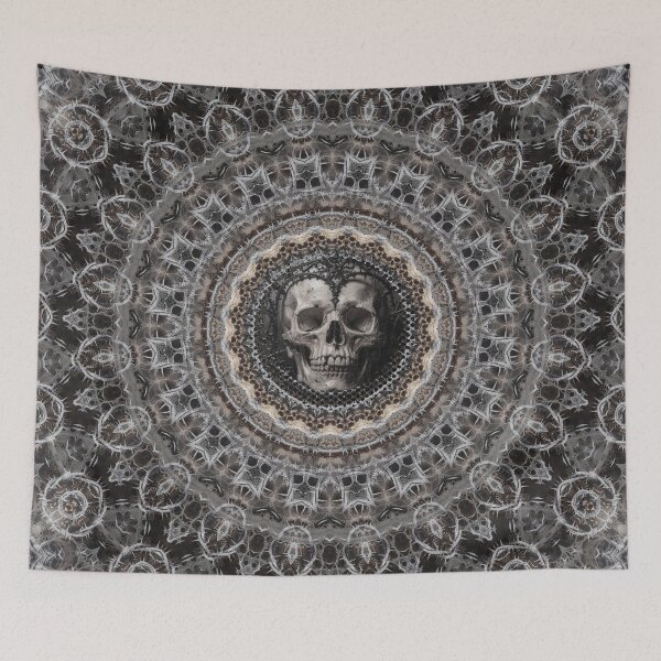 Item preview, Gothic Skull Mandala Dark Kaleidoscope Sacred Geometry Art designed and sold by cr6zym1nd.