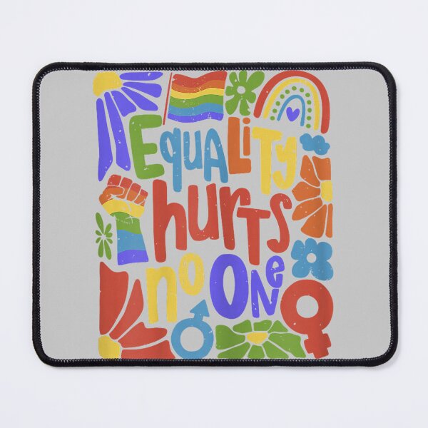 Item preview, Gay Pride Equality Hurts No One Rainbow LGBTQ Retro Groovy designed and sold by mjohnson9.