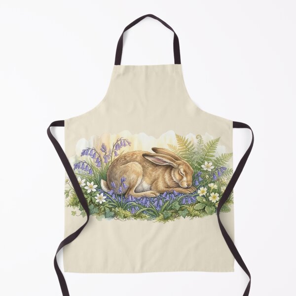 Item preview, Sleeping Hare Bluebell Morning Cottagecore Spring Art designed and sold by CalmCapy Co.