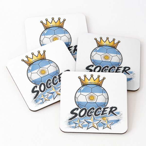 Item preview, Vintage Argentina flag Crowned Soccer Ball designed and sold by QuiteOrbit.