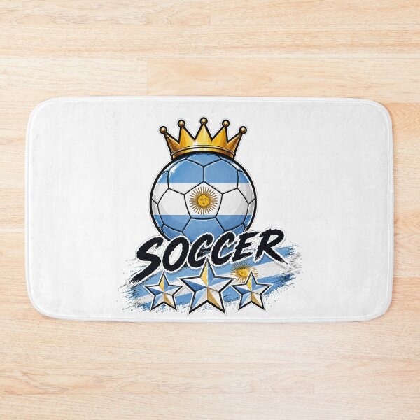 Item preview, Vintage Argentina flag Crowned Soccer Ball designed and sold by QuiteOrbit.