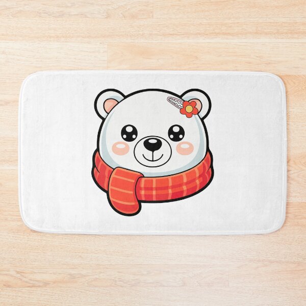 Item preview, Cute Kawaii Winter Bear Sticker Transparent Background designed and sold by NadDot.