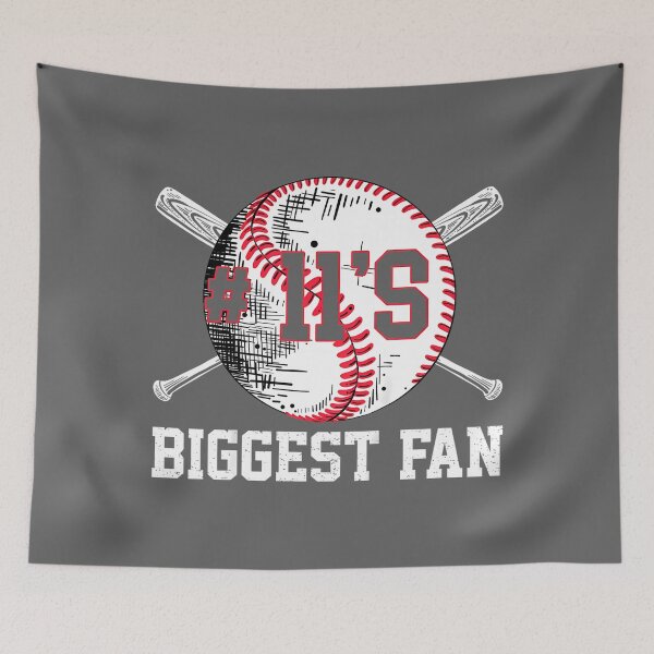 Item preview, Number 11 Baseball Biggest Fan Mom Dad Sports Support Family designed and sold by KristineLi.