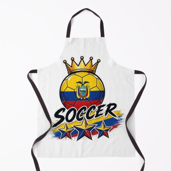 Item preview, Vintage Ecuador flag Crowned Soccer Ball designed and sold by QuiteOrbit.
