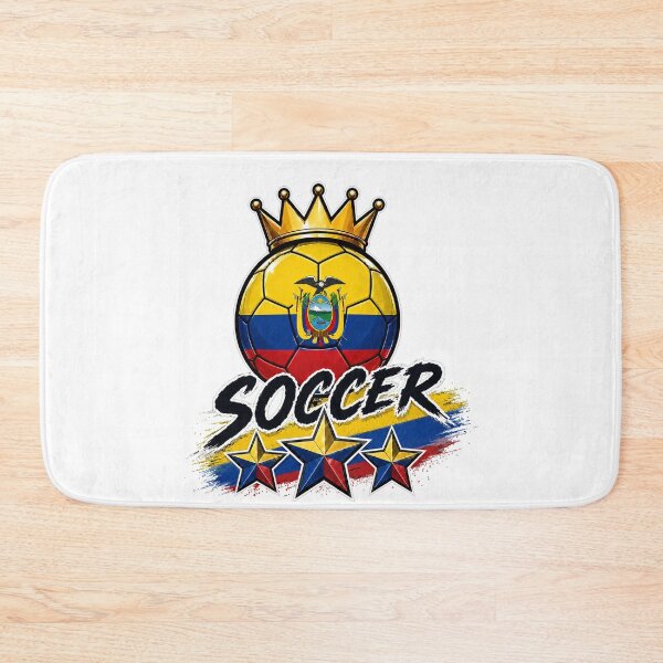 Item preview, Vintage Ecuador flag Crowned Soccer Ball designed and sold by QuiteOrbit.
