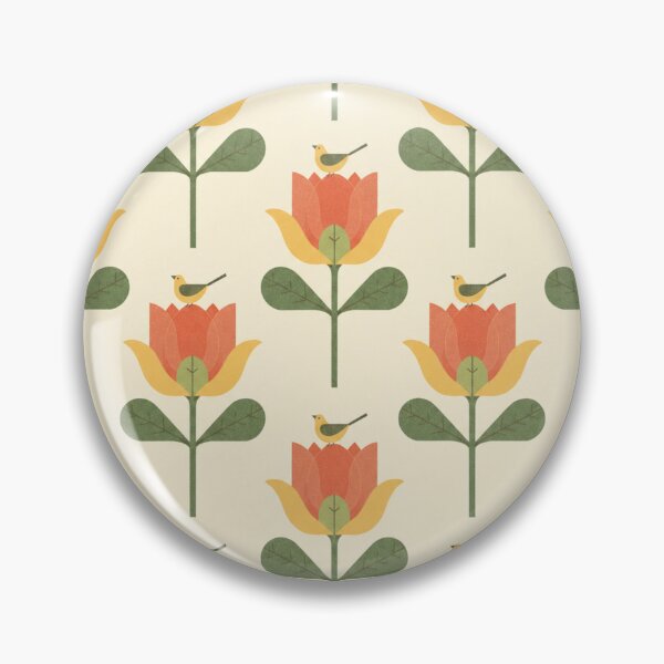 Item preview, Tulip Bird Garden Pattern designed and sold by mellow-koko.