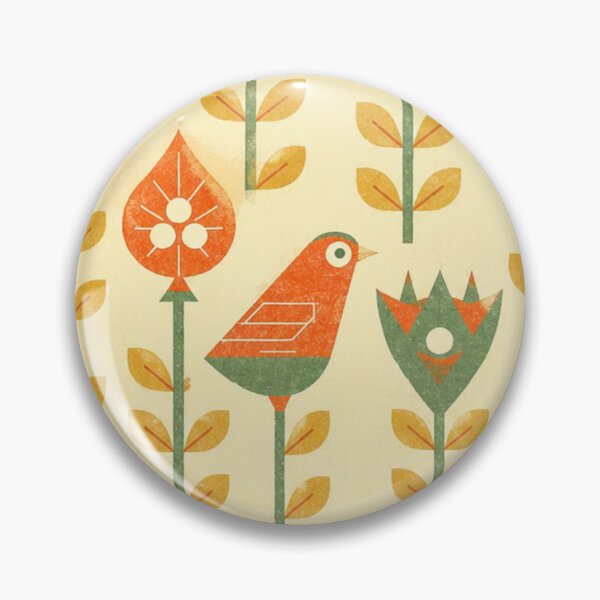 Item preview, Folk Bird Garden Pattern designed and sold by mellow-koko.