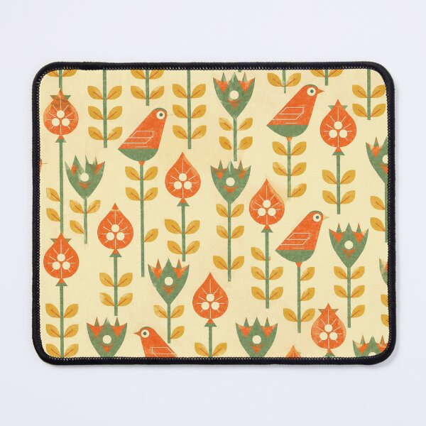 Item preview, Folk Bird Garden Pattern designed and sold by mellow-koko.