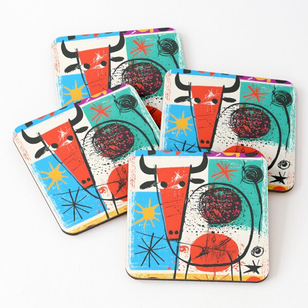 Item preview, Taurus Guardian of Steady Strength Abstract Zodiac Bull Art with Playful Geometry  designed and sold by OlfactoART Studio.