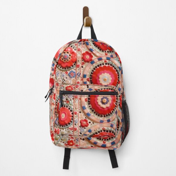 Item preview, Karabag Suzani Uzbekistan Embroidery Print designed and sold by Vicky Brago-Mitchell®.