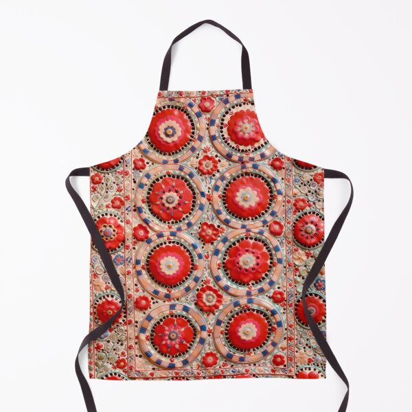 Item preview, Karabag Suzani Uzbekistan Embroidery Print designed and sold by Vicky Brago-Mitchell®.