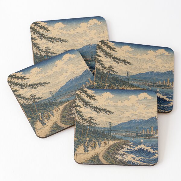 Item preview, Stanley Park Ukiyo-e Art Print designed and sold by UkiyoCities.
