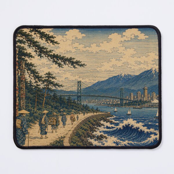Item preview, Stanley Park Ukiyo-e Art Print designed and sold by UkiyoCities.