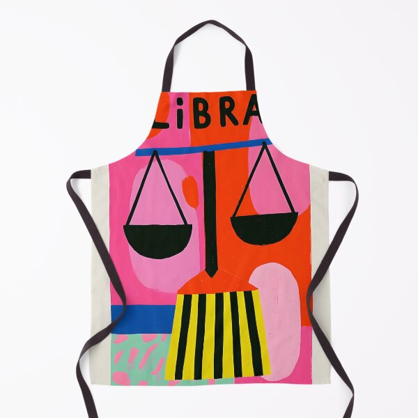 Item preview, Libra Dancing Between Harmony and Contrast Abstract Zodiac Scales Art with Vibrant Geometry designed and sold by OlfactoART Studio.