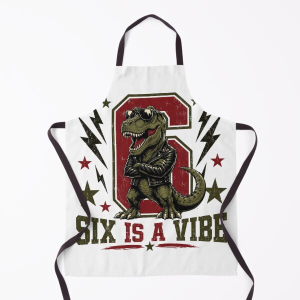 Item preview, Six Is A Vibe Dinosaur Birthday Shirt Cool T-Rex 6th Birthday Kids T-Shirt designed and sold by SunnyDesign82.