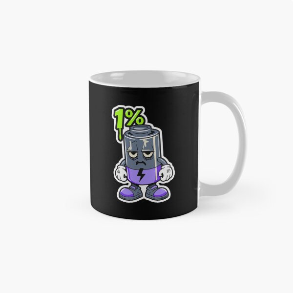 Item preview, Running on 1% Battery Funny Sleep Deprived Sticker designed and sold by Marvin4321.