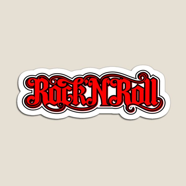 Item preview, Sticker Rock n Roll Red White and Black Vintage Rockabilly Music designed and sold by MemphisCenter.