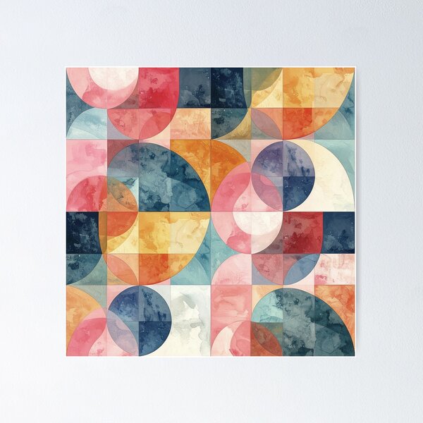 Item preview, Retro 60s Geometric Pastel Pattern designed and sold by thelivingrp.