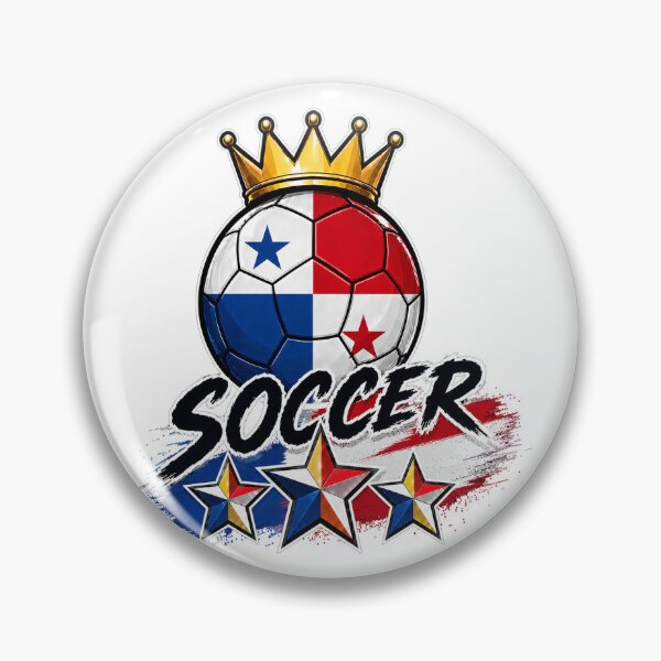 Item preview, Vintage Panama flag Crowned Soccer Ball designed and sold by QuiteOrbit.