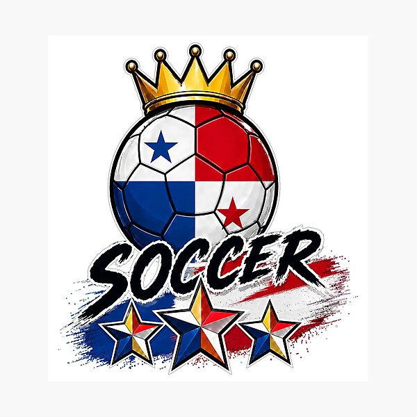 Item preview, Vintage Panama flag Crowned Soccer Ball designed and sold by QuiteOrbit.