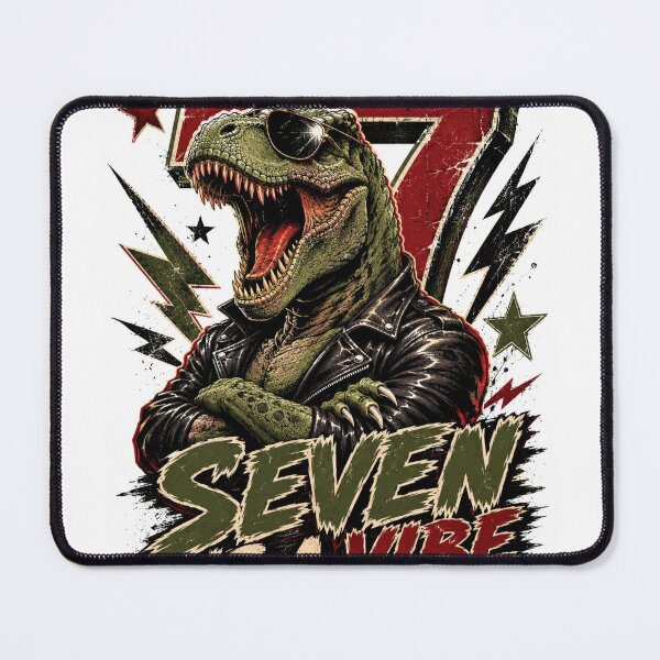 Item preview, Seven Is A Vibe Dinosaur Birthday Shirt Epic T-Rex 7th Birthday Kids T-Shirt designed and sold by SunnyDesign82.