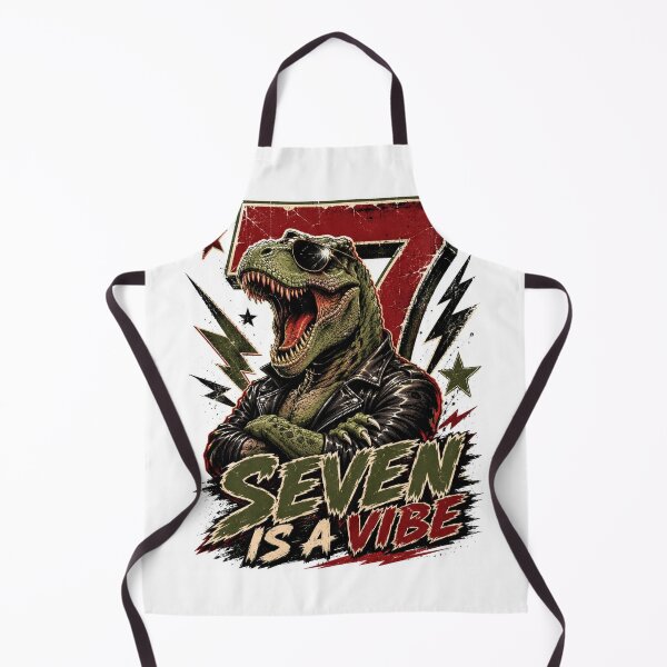 Item preview, Seven Is A Vibe Dinosaur Birthday Shirt Epic T-Rex 7th Birthday Kids T-Shirt designed and sold by SunnyDesign82.