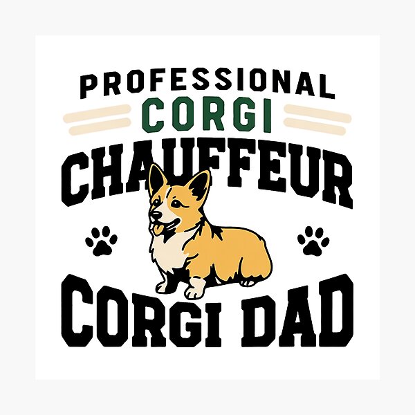 Item preview, Professional Corgi Chauffeur Corgi Corgi Dad Shirt designed and sold by tshirtpipeline.