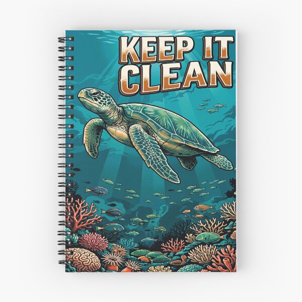 Item preview, Keep It Clean Sea Turtle — Ocean Conservation Art Print Reef Wildlife designed and sold by MālamaThreads.