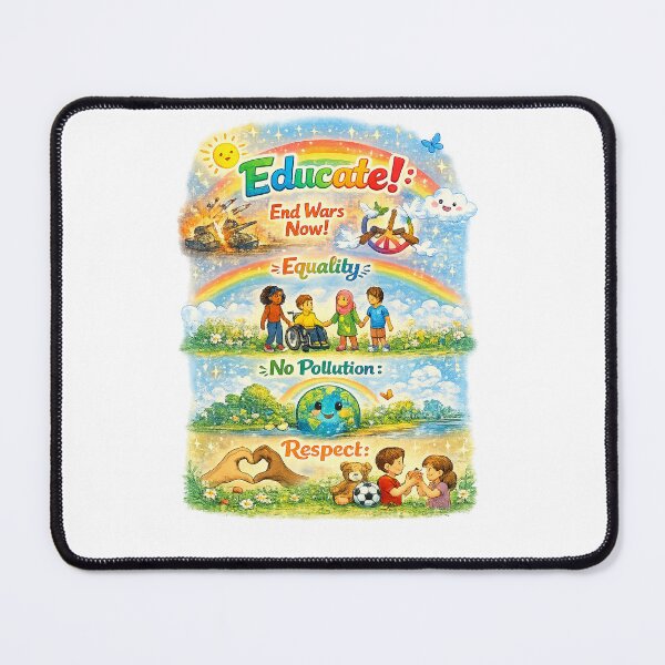 Item preview, Teach Kids Good Things – Educate for a Better World PNG | Peace Equality Respect Earth Education Art designed and sold by Hookesmode.