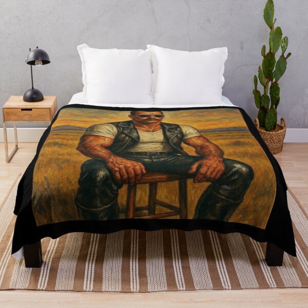 Item preview, Savannah Sovereign Sir - Leather Daddy Tom of Finland Leather Man Tribute Acrylic Gay Art. designed and sold by ItsAKinkThing.
