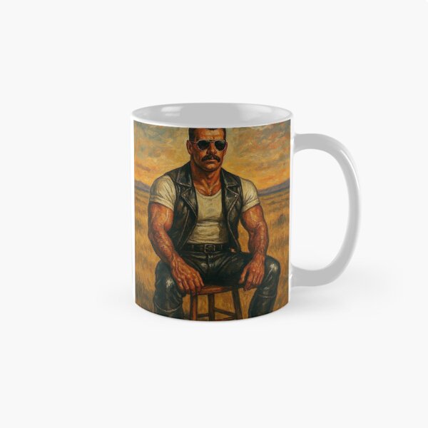 Item preview, Savannah Sovereign Sir - Leather Daddy Tom of Finland Leather Man Tribute Acrylic Gay Art. designed and sold by ItsAKinkThing.