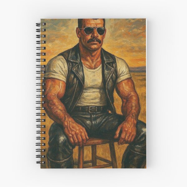 Item preview, Savannah Sovereign Sir - Leather Daddy Tom of Finland Leather Man Tribute Acrylic Gay Art. designed and sold by ItsAKinkThing.