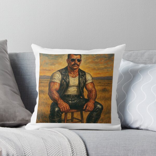 Item preview, Savannah Sovereign Sir - Leather Daddy Tom of Finland Leather Man Tribute Acrylic Gay Art. designed and sold by ItsAKinkThing.
